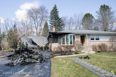 Wauconda Fire District house fire at 28036 N Lakeview Circle 3-17-16 Larry Shapiro photographer shapirophotography.net